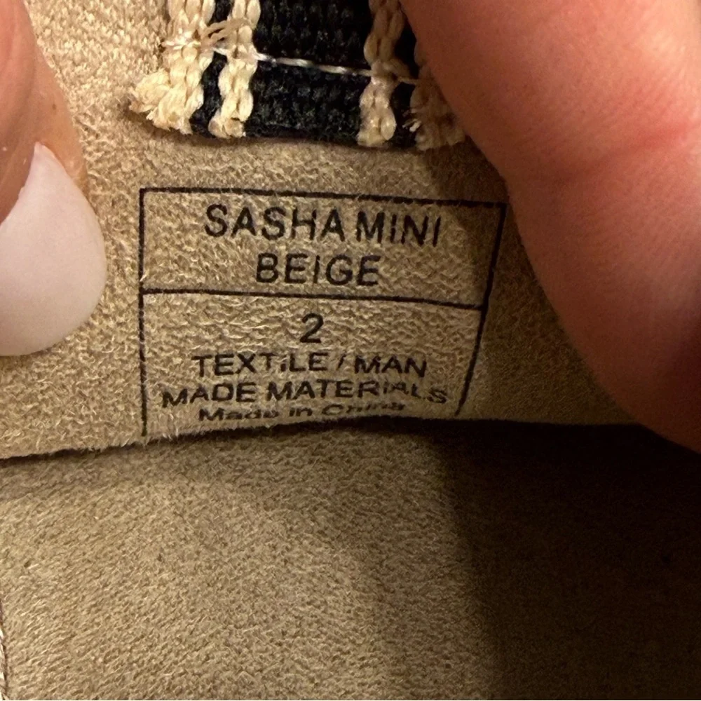 ShuShop Sasha Mini Beige Kids' Sneakers in Cream and Silver size 2